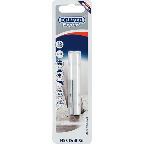 Draper 1.6mm HSS Twist Drill Bit Pack – Metric Tapping and Drilling Tool (1/5)