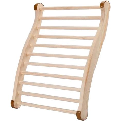 Appuie-tête Sauna en pour bois Naturel Anti-dérapant Appuie-tête en S ergonomique, soutien cervical, pour bois naturel, 50x40cm, détente maximale (1/5)