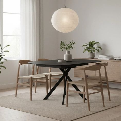 Drift, Tavolo allungabile con top in Ceramica Cemento grigio scuro (120cm X 80/120cm H. 76cm) Duzzle (1/5)