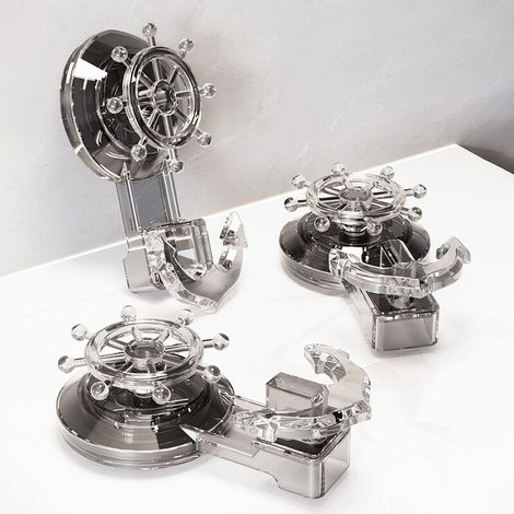 Confezione da 3 ganci a ventosa a forma di pirata, gancio con foro libero per bagno e cucina, ganci per asciugamani, ganci per utensili da cucina, gancio a ventosa rotante - Crezuo