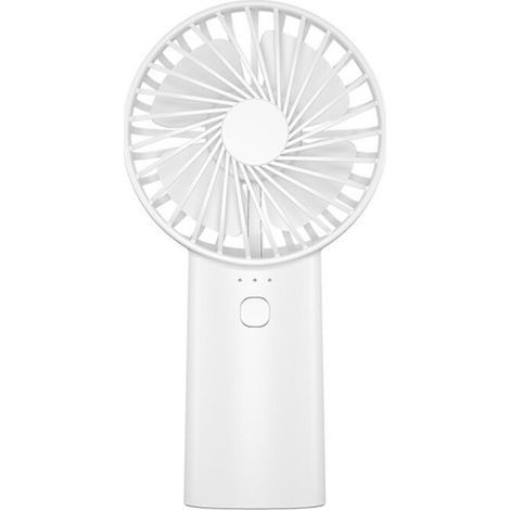 Ventilateur portable pour extérieur, avec câble de chargement USB et éclairage arrière, faible niveau sonore, longue autonomie de la batterie — couleur blanc (1/5)