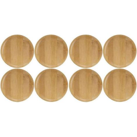 Set mit 8 Bambus-Untersetzern für Weingläser. (1/5)
