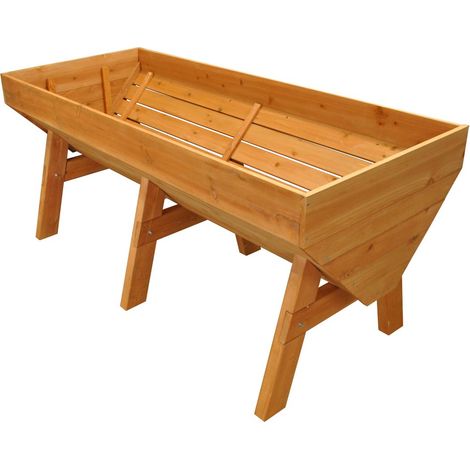 Veg-Trough Large Wooden Raised Vegetable Bed Planter (1/5)