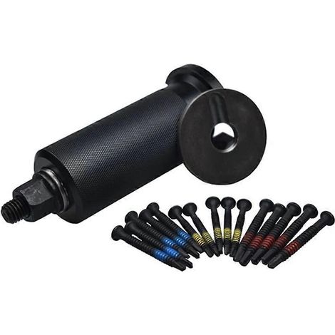 Kit extracteur de cylindre de serrure, arrache-clous avec vis et rallonge - Noir (1/5)