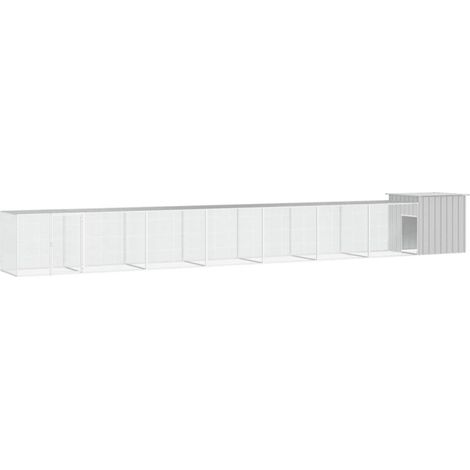 Cage pour poules Gris 700x91x100 cm Acier galvanisé vidaXL