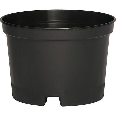 Vasi rotondi in plastica colore nero 18x12,5 cm (n.1560 pezzi), (Art. 321 B, Vaso Vivaio Basso) ditta Arca