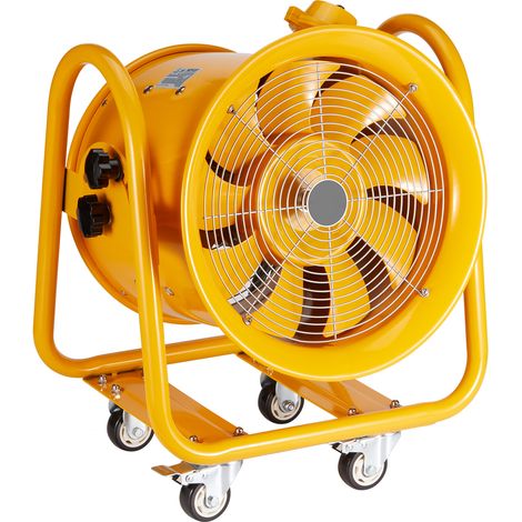 VEVOR Portable Ventilator, 406.4mm Heavy Duty Cylinder Fan, 1100W Strong Shop Exhaust Fan 4240CFM, 5m Power Cord (No charging head), Industrial Utility Blower for Sucking Dust, Smoke Home/Workplace (1/5)