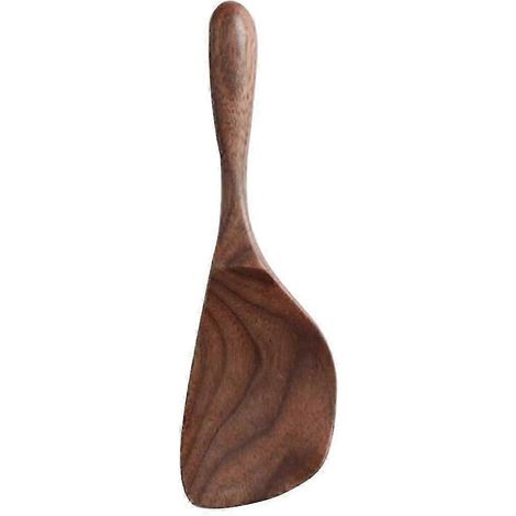 Cuillère à soupe en bois, spatule à riz - Cuillères de service pour buffet d'hôtel, noyer noir-B (1/5)