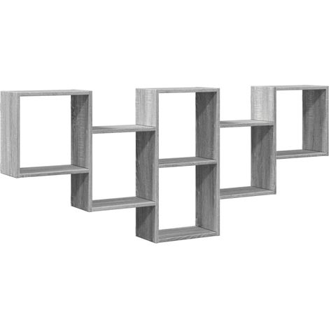 Maison Exclusive - Wandregal Grau Sonoma 159x18x66 cm Holzwerksto