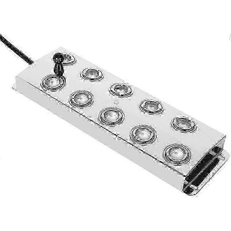 Atomiseur ultrasonique de 10 pouces, 7000 ml/heure, adapté aux humidificateurs de fontaines de bassin, avec câble de 5 mètres, argent. (1/5)