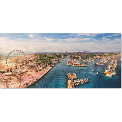 Lupia Quadro Moderno Canvas DEEP 65x143 cm RIMINI - VEDUTA AEREA