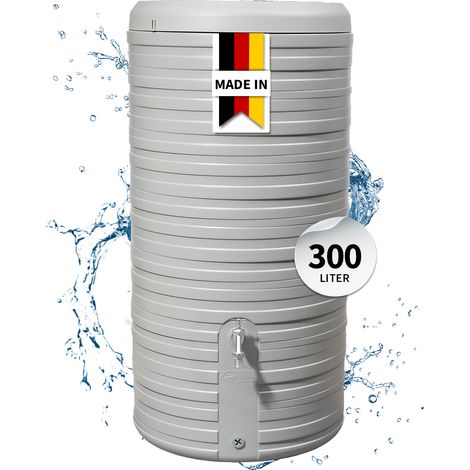 GARANTIA NORDIC 2in1 Regentonne 300 Liter steingrau inkl. Pflanzschale (1/5)