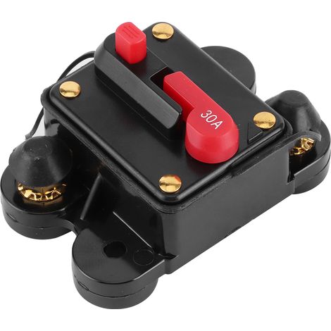 12V bis 24V Schutzschalter, Yosoo bis 24V Auto-Audiosystem Sicherungshalter Ersatz für Boots-Automatik-Stereoschutz) für (Eins (30A)). (1/5)
