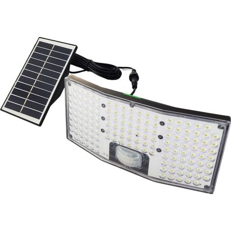 TrAdE Shop Traesio - Applique Faretto Solare Da Esterno Con Pannello Sensore Luce Fredda Ip65 Sw2881-f - (1/4)
