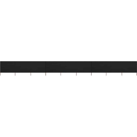 Paravent 9 panneaux-Cloison de séparation-Séparateur de pièce Tissu 1200 x 160 cm Noir 500278 (1/5)