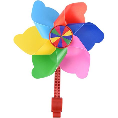 Guirlande fleur en moulin à vent pour guidon de vélo enfant, accessoire de cyclisme tournant pour trottinette, décoration colorée (1/5)