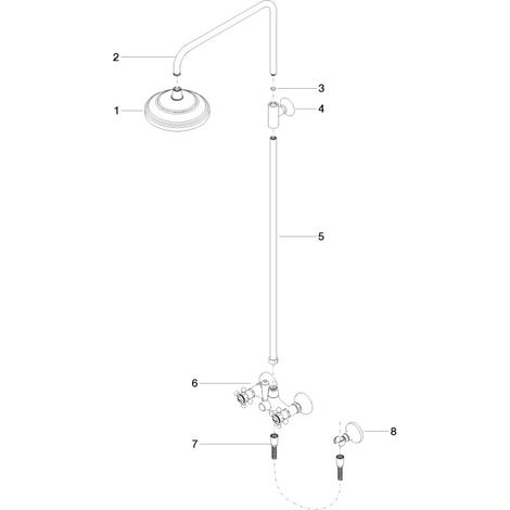 DORNBRACHT 26633360-39 Colonne de douche avec mitigeur de douche