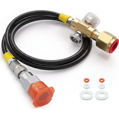 Tuyau de CO2 haute pression 1,5 m avec valve de sécurité 3000 PSI (1/5)