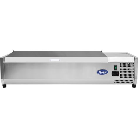 Saladette Réfrigérée à Poser - Couvercle Inox - Bacs GN 1/3 - 1200 à 2000 mm - Atosa