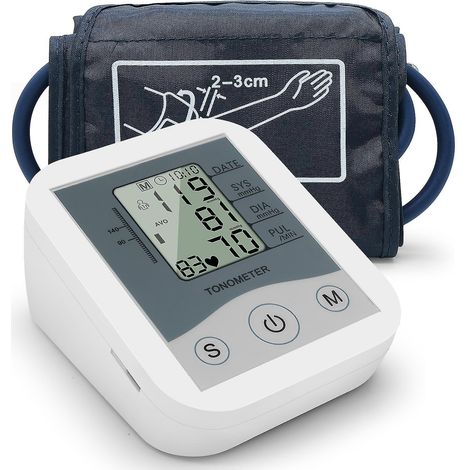Tragbares elektronisches Blutdruckmessgerät mit Manschette und LCD-Bildschirm, genaue Messung – Typ D (1/5)