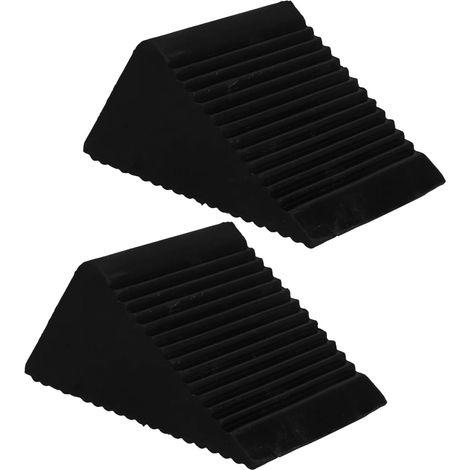 Cale de roue Caoutchouc Lot de 2, 125 x 60 x 75mm