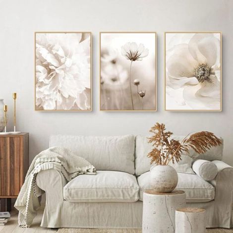 Lot de 3 posters modernes, abstraits, style bohème, art mural, minimaliste, sans cadre, tableau mural,50 x 70 cm (1/4)