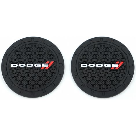 Sottobicchieri per auto logo decorativo, bordo nero antiscivolo, paio (1/5)