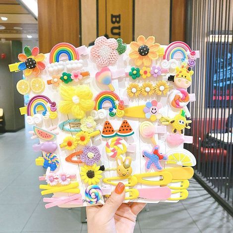 42 pinzas para el cabello de bebé niña, accesorios coloridos y lindos Multicolor (1/5)