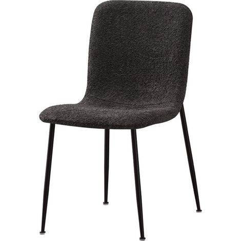 Sedia 'ALICE' Bouclé Grigio, dimensioni H81.5 x L42 x P57, ideale per la tua cucina o sala da pranzo. (1/5)