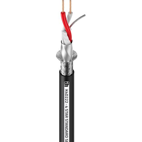 Cavo Dmx 2x0,22mm nero Adam 4star (100m) K4d222