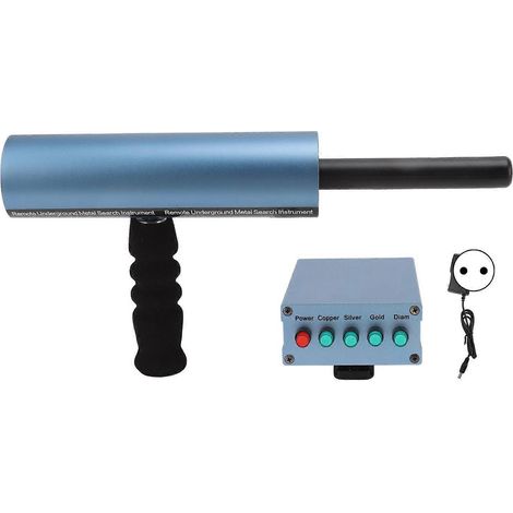 AKS Metalldetektor, 14 m Tiefe, 800 m Reichweite, Aluminium-Metallsuchgerät, Scanner, 100–240 V, EU-Stecker, blau (1/5)
