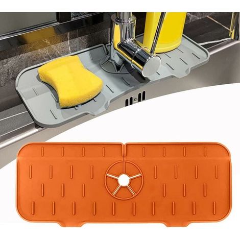 Jeffergarden rubinetto della cucina lavello paraspruzzi in silicone rubinetto acqua tappetino di raccolta lavello scarico dietro rubinetto per cucina bagno (1/5)