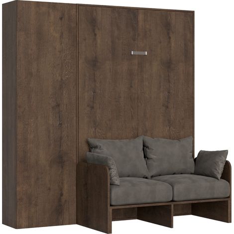 Letto 120 Sofà Kentaro Noce con colonna sx-dx