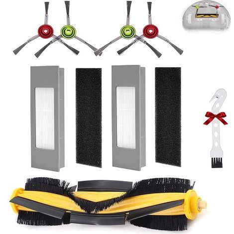 Accessoires pour Ecovacs Deebot T9, T9+, T8, T8+, T8MAX, N8, N8+, N8 Pro, N8 Pro+, T8 AIVI, 920,950, N7 Aspirateur, 1 brosse rotative + 2 filtres HEPA + 4 brosses latérales + 1 Brosse (1/5)