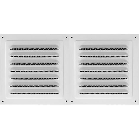 Stück Metall-Lüftungsgitter, 15 x 30 cm, quadratische Dachkastenlüftung, integriertes Drahtgitter, Badezimmerlüftung, weiß (1/5)