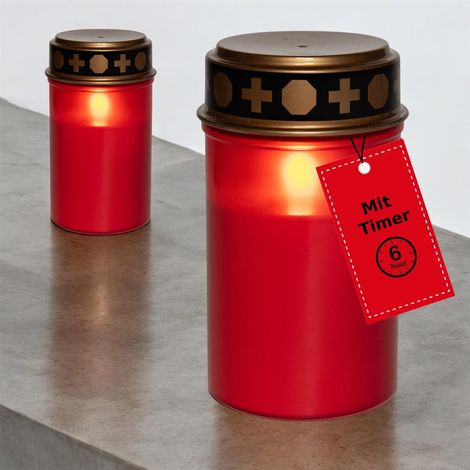 2x Novaliv LED Kerze   Rot (1/5)