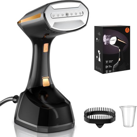 Fer à Repasser à Vapeur de Voyage,Elimine les Rides,Noir Amovible de 320ml et Ecran LED 3 Vitesses, Vaporisateur à Main pour Vêtements 1800w,Idéal pour les Voyages,Maison,Bureau. (1/5)