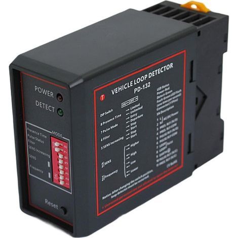 PD132 Détecteur de boucle de véhicule, 12-24 V, réaction 10 ms, pour contrôle de stationnement, systèmes de porte automatiques (24 V) (1/5)