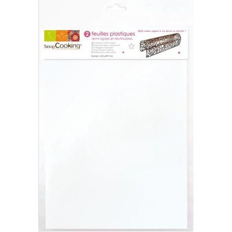 2 feuilles plastique semi-rigides pour chocolat (1/2)