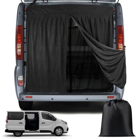 Moustiquaire Magnétique pour Camping Car, Couche Double Moustiquaire Van pour Porte Arrière, Personnalisée pour Viano, Vito, Renault Trafic, Moustiquaire avec Fermeture éclair Sur Porte Centrale,Pour (1/5)