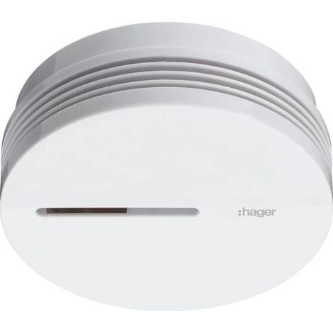 HAGER TG600AL 10 JAHRES RAUCHWARNMELDER BLANCO - RAUCHWARNMELDER CON KLEINER BAUGR E NACH DIN EN 14604 CON ZUS TZLICHER ZERTIF