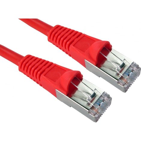 Câble Ethernet catégorie 5e FTP RS PRO, Rouge, 2m PVC Avec connecteur Droit ( Prix pour 1 )