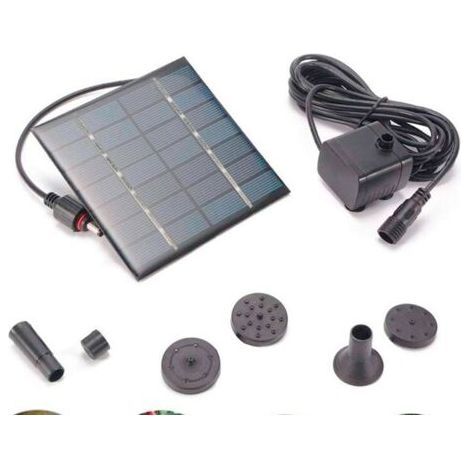Fontaine Solaire, Pompe à Eau Solaire Aucun Plantes Batterie ou Electricité pour Bassin / Piscine / Décoration de Jardin 1111cm (1/4)