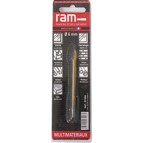 Foret pour carrelage et verre 6 x 70 mm - RAM (1/5)