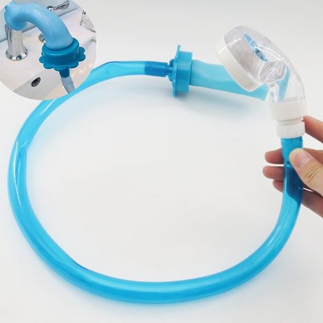 Pet shower and bath hose set with silicone fitting and silicone nozzle (1/5)