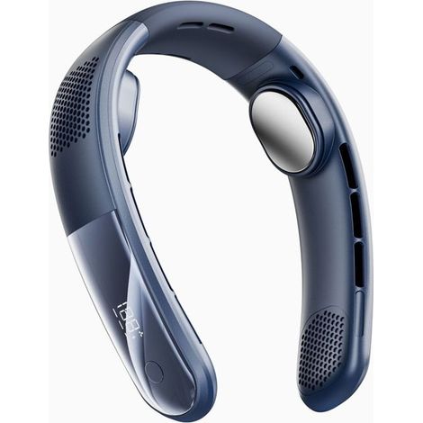 1 Ventilateur de cou, 3 vitesses réglables, écran numérique, batterie 3000mAh, charge Type-C, pour sport et bureau (1/4)