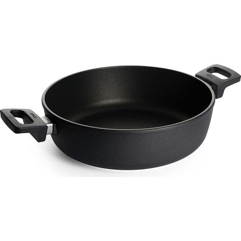 Woll Nowo - Casseruola in Titanio, induttiva, Diametro 28 cm, Altezza 8 cm, 4,5 Litri, con 2 Manici Laterali, Adatta a Tutti i Piani Cottura (1/2)