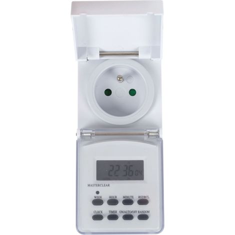 Velleman – Minuteur hebdomadaire numérique extérieur – Alimentation 230V – 10 programmes – IP44 – Pour contrôle automatique – E305WON (1/5)