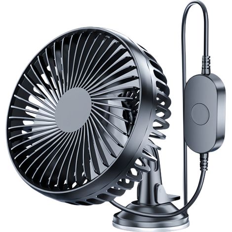 Ventilateur Automobile USB - Rotation 360 Degres - Support Ventouse Pour Tableau De Bord - 1 Piece (1/5)