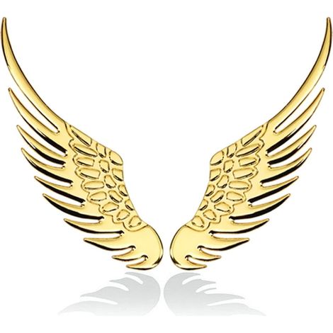 stickers 3d(1 Paire) (argent) Ailes Mtalliques Autocollant Mtal Auto Accessoires Pour Voiture (1/5)
